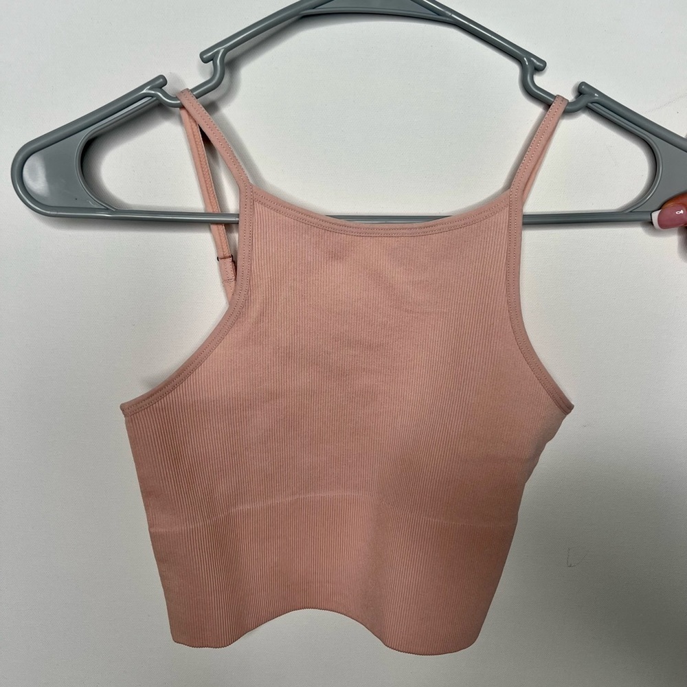 Ribbed bib Crop Cami